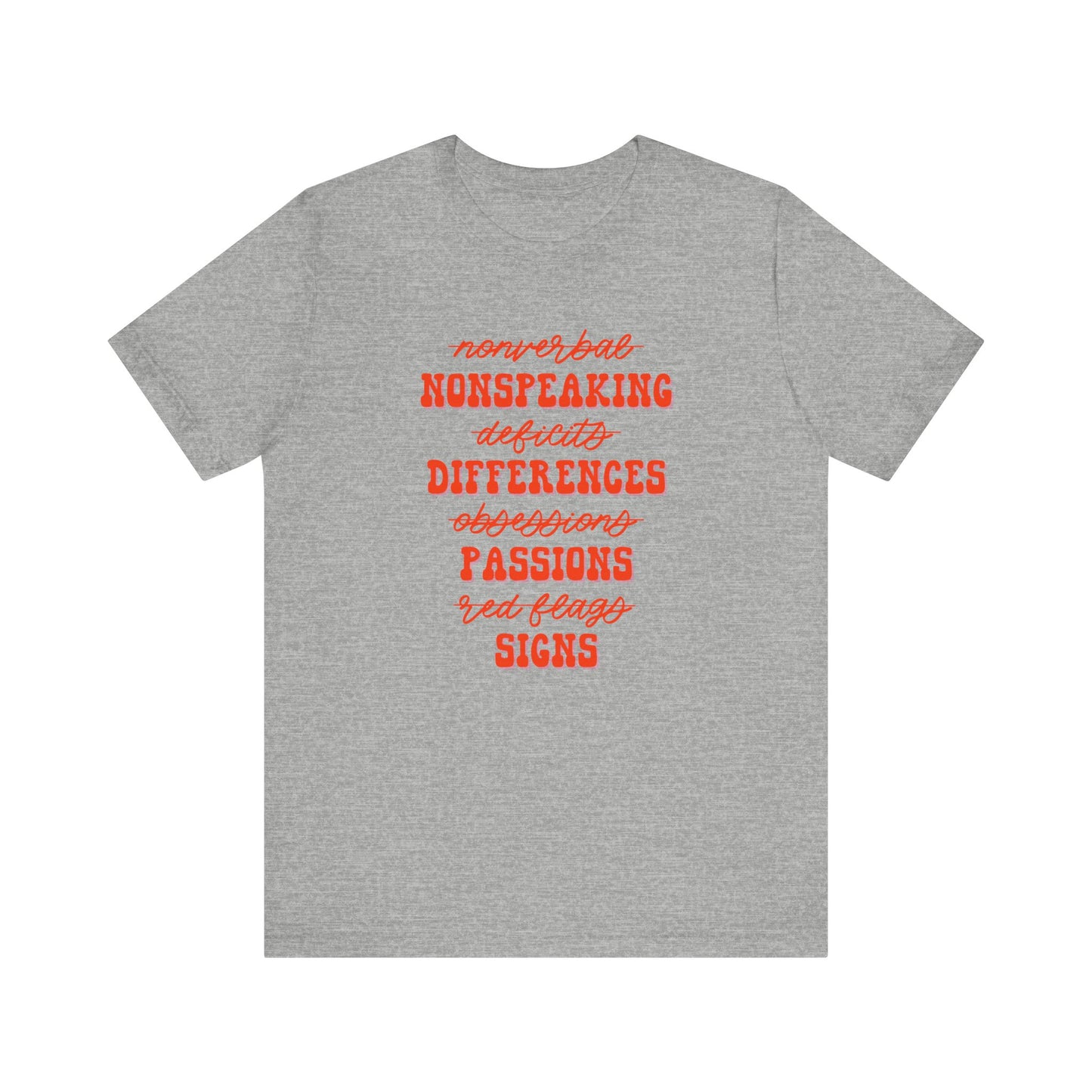 Neurodiversity Terms Jersey T-Shirt