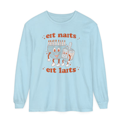 Eight Nights Eight Lights IPA Distressed Long Sleeve Comfort Colors T-Shirt