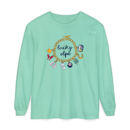 Lucky SLPA Charm Bracelet Long Sleeve Comfort Colors T-Shirt