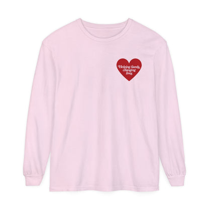 Helping Hands OT Long Sleeve Comfort Colors T-Shirt | Front and Back Print