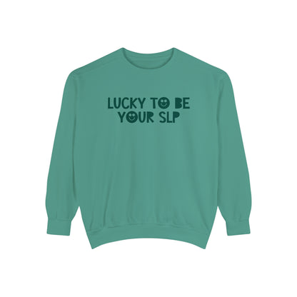 Lucky to Be Your SLP Comfort Colors Sweatshirt