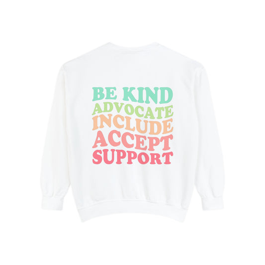 Inclusion Rainbow Comfort Colors Sweatshirt