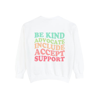 Inclusion Rainbow Comfort Colors Sweatshirt