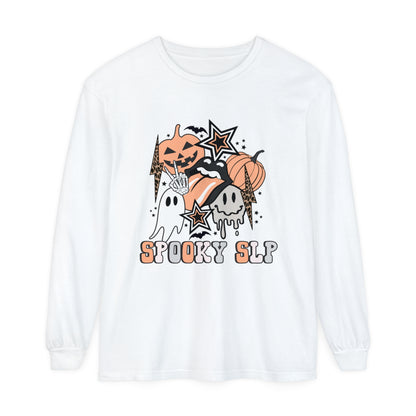 Spooky SLP Retro Halloween Long Sleeve Comfort Colors T-Shirt