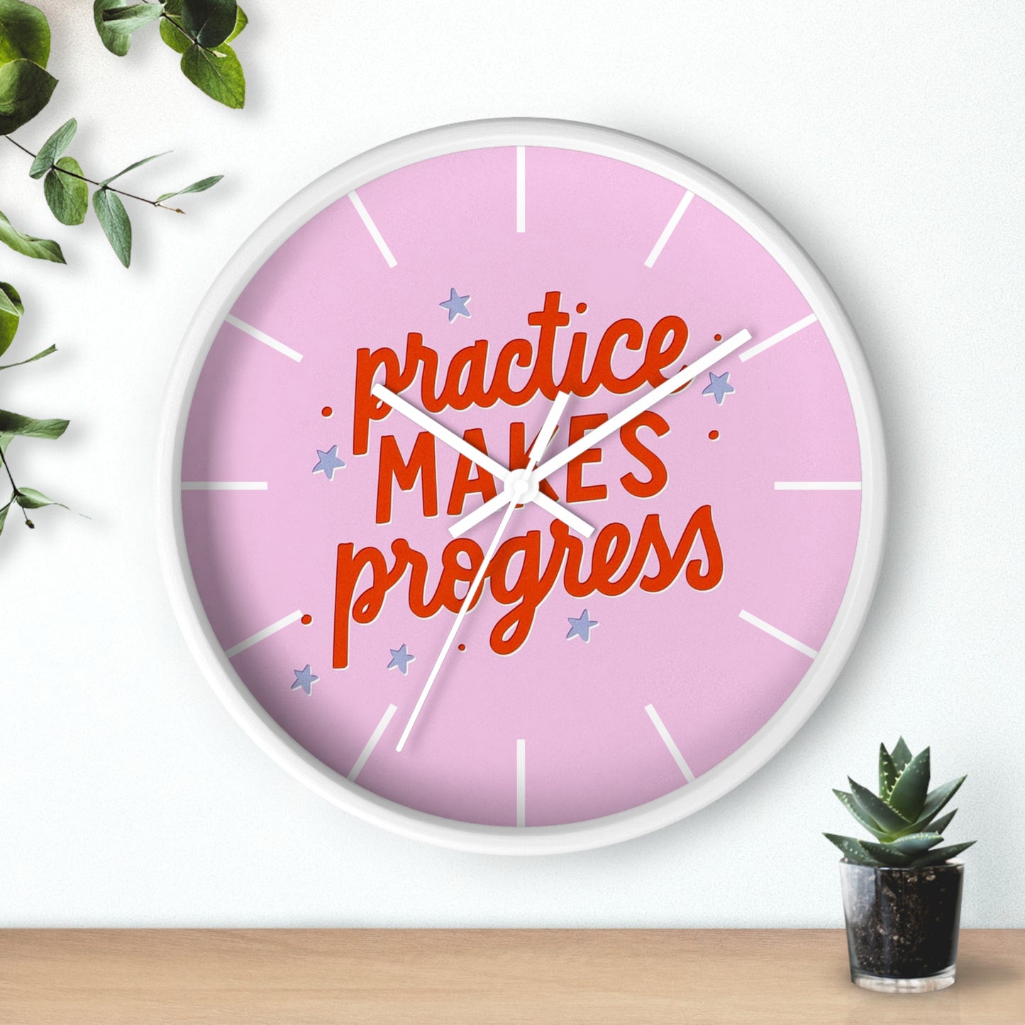 Practice Makes Progress Wall Clock