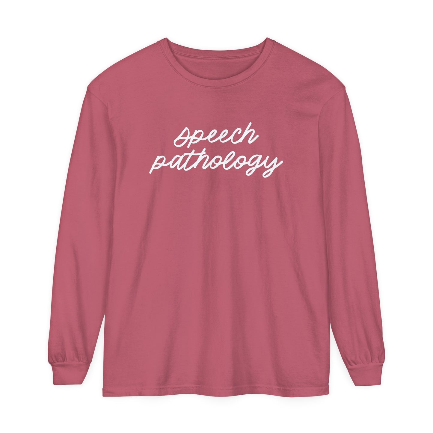 Speech Pathology Script Long Sleeve Comfort Colors T-shirt