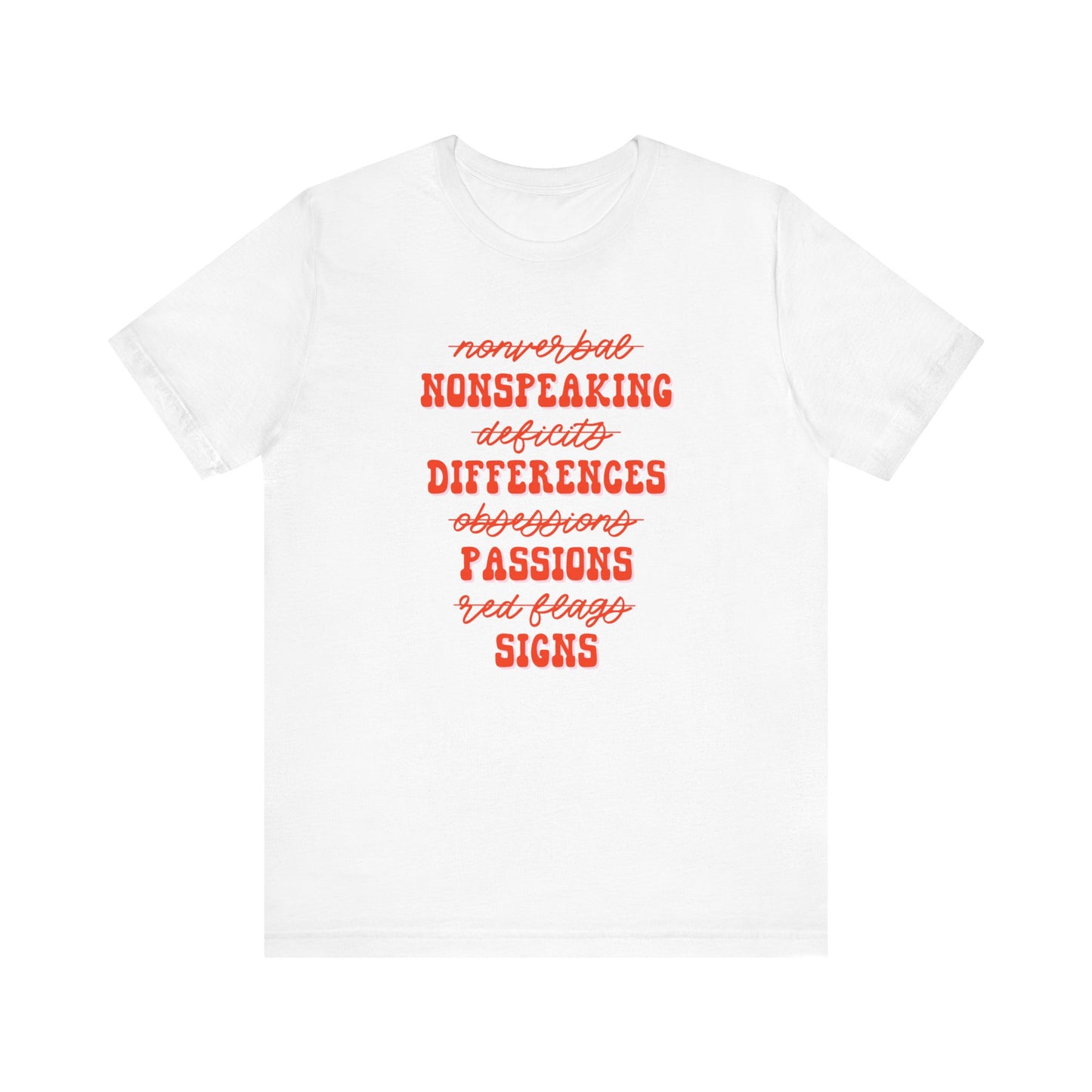 Neurodiversity Terms Jersey T-Shirt