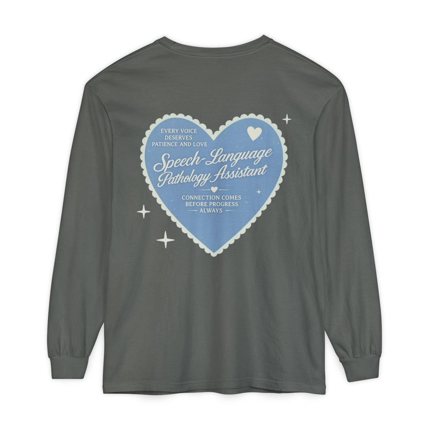 SLPA Heart Patch Long Sleeve T-Shirt | Front and Back Print