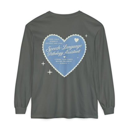 SLPA Heart Patch Long Sleeve T-Shirt | Front and Back Print