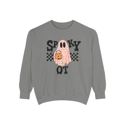 Spooky OT Checkerboard Comfort Colors Sweatshirt