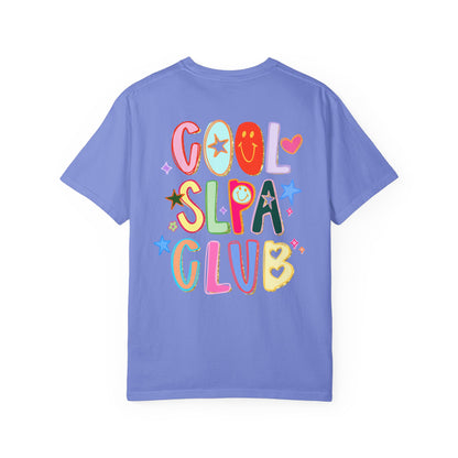 Personalized Cool SLPA Club Comfort Colors T-Shirt | Left Chest and Back Print