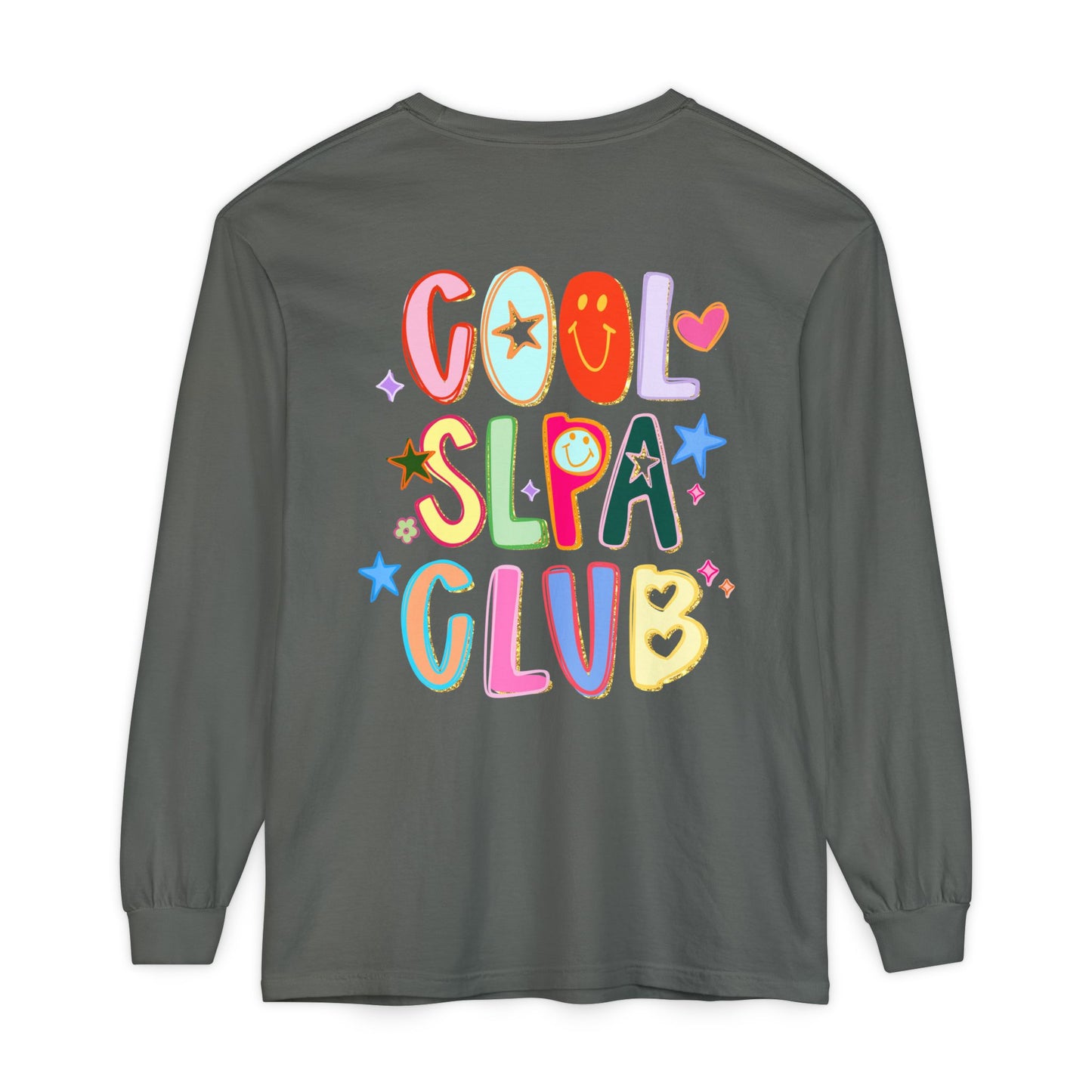 Personalized Cool SLPA Club Long Sleeve Comfort Colors T-Shirt | Front and Back Print