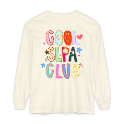 Personalized Cool SLPA Club Long Sleeve Comfort Colors T-Shirt | Front and Back Print