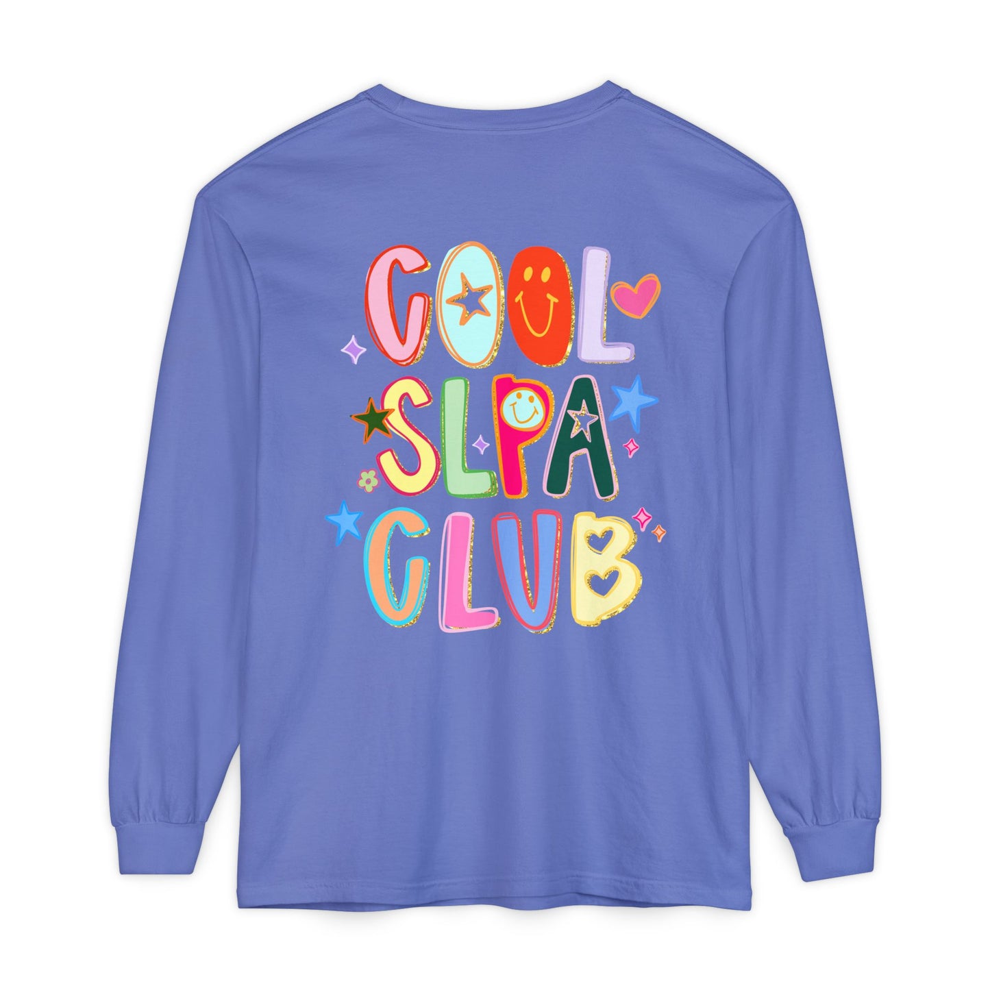 Personalized Cool SLPA Club Long Sleeve Comfort Colors T-Shirt | Front and Back Print