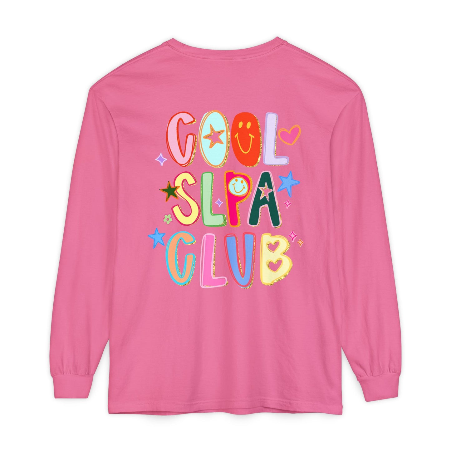 Personalized Cool SLPA Club Long Sleeve Comfort Colors T-Shirt | Front and Back Print