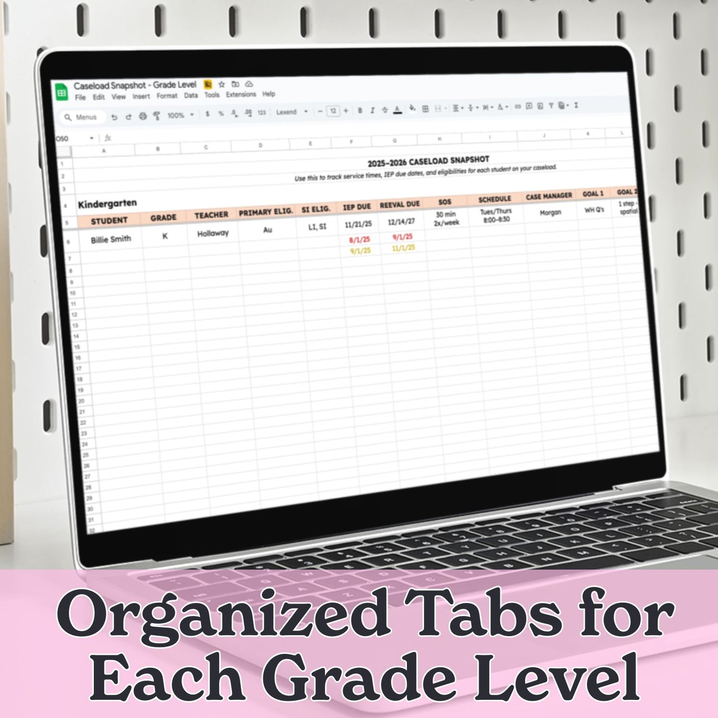 School Based Google Sheets Bundle | 9 Editable Tools for Caseload, IEPs, and Scheduling
