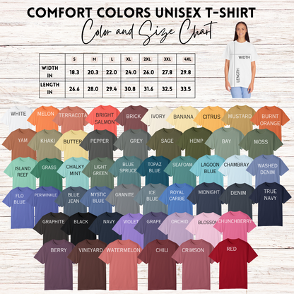 Custom Logo Comfort Colors T-Shirt | Left Chest & Back Print