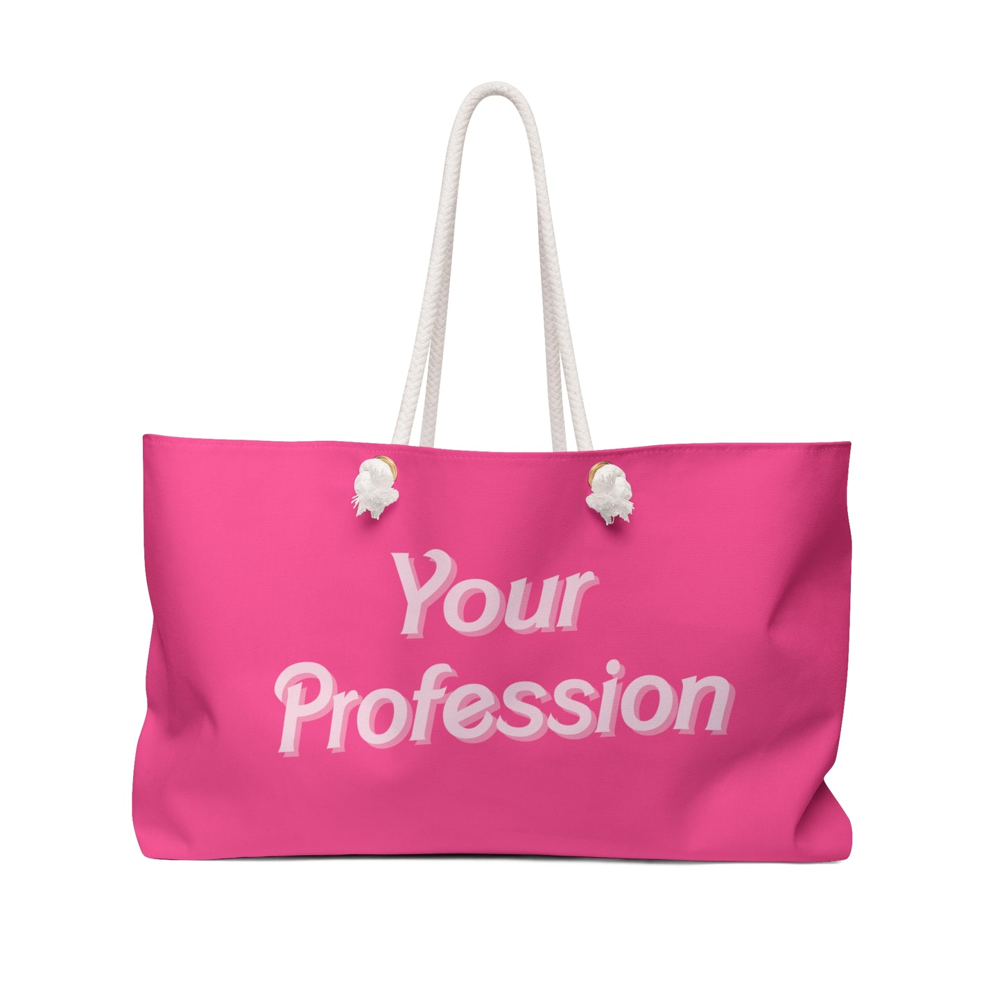 Pink Custom Profession Pink Oversized Tote