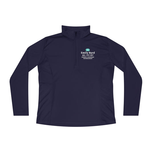 Personalized Heart Bubble Icon Women's Quarter-Zip Pullover
