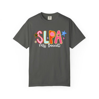 Personalized Cool SLPA Club Comfort Colors T-Shirt | Front and Back Print