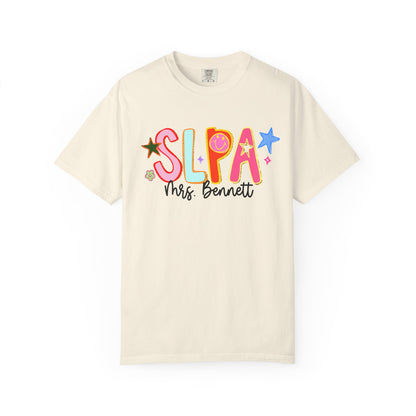 Personalized Cool SLPA Club Comfort Colors T-Shirt | Front and Back Print