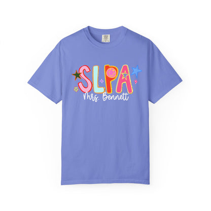 Personalized Cool SLPA Club Comfort Colors T-Shirt | Front and Back Print