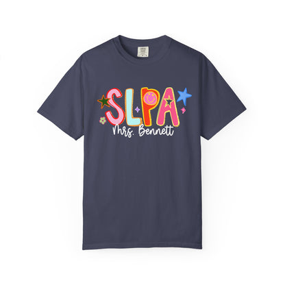 Personalized Cool SLPA Club Comfort Colors T-Shirt | Front and Back Print