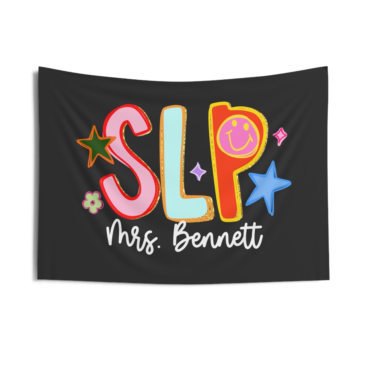 Personalized Retro Colorful SLP Tapestry