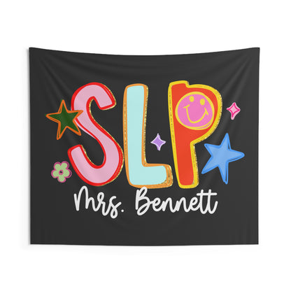 Personalized Retro Colorful SLP Tapestry