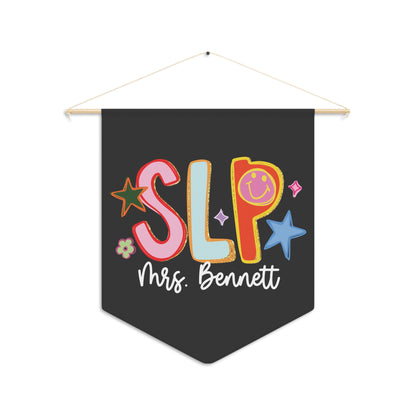 Personalized Retro Colorful SLP Pennant