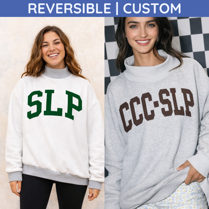 Custom Reversible Mock Neck Sweatshirt - Preorder
