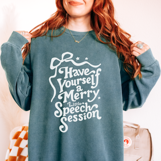 Merry Little Speech Session Comfort Colors Sweatshirt