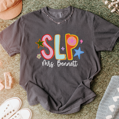 Personalized Cool SLP Club Comfort Colors T-Shirt