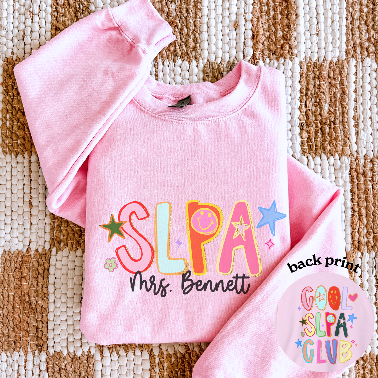 Personalized Cool SLPA Club Sweatshirt | Front and Back Print