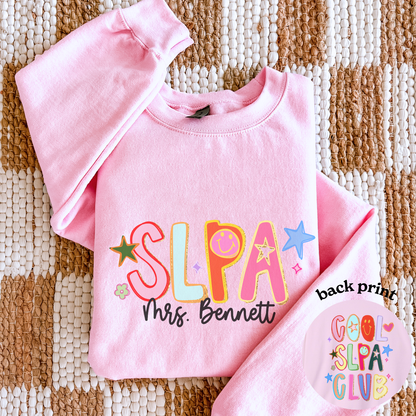 Personalized Cool SLPA Club Sweatshirt | Front and Back Print