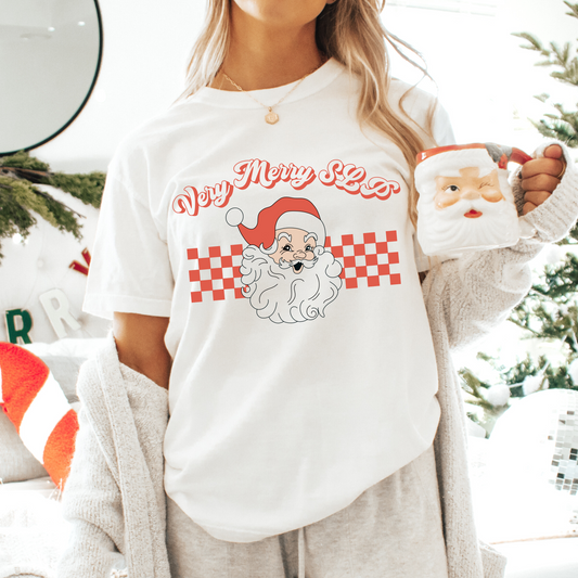 Very Merry SLP Vintage Santa Comfort Colors T-Shirt