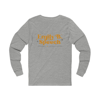 Custom Logo Jersey Long Sleeve T-Shirt | Left Chest & Back Print