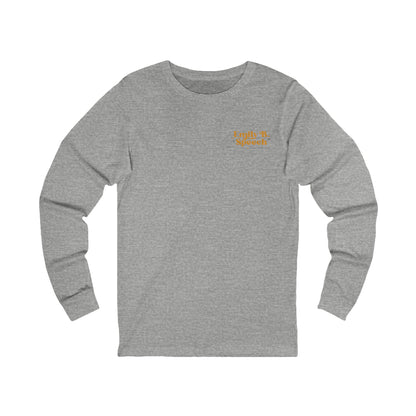Custom Logo Jersey Long Sleeve T-Shirt | Left Chest & Back Print