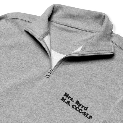 Personalized Embroidered Credentials Quarter Zip Sweatshirt