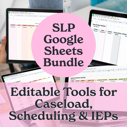 School Based Google Sheets Bundle | 9 Editable Tools for Caseload, IEPs, and Scheduling