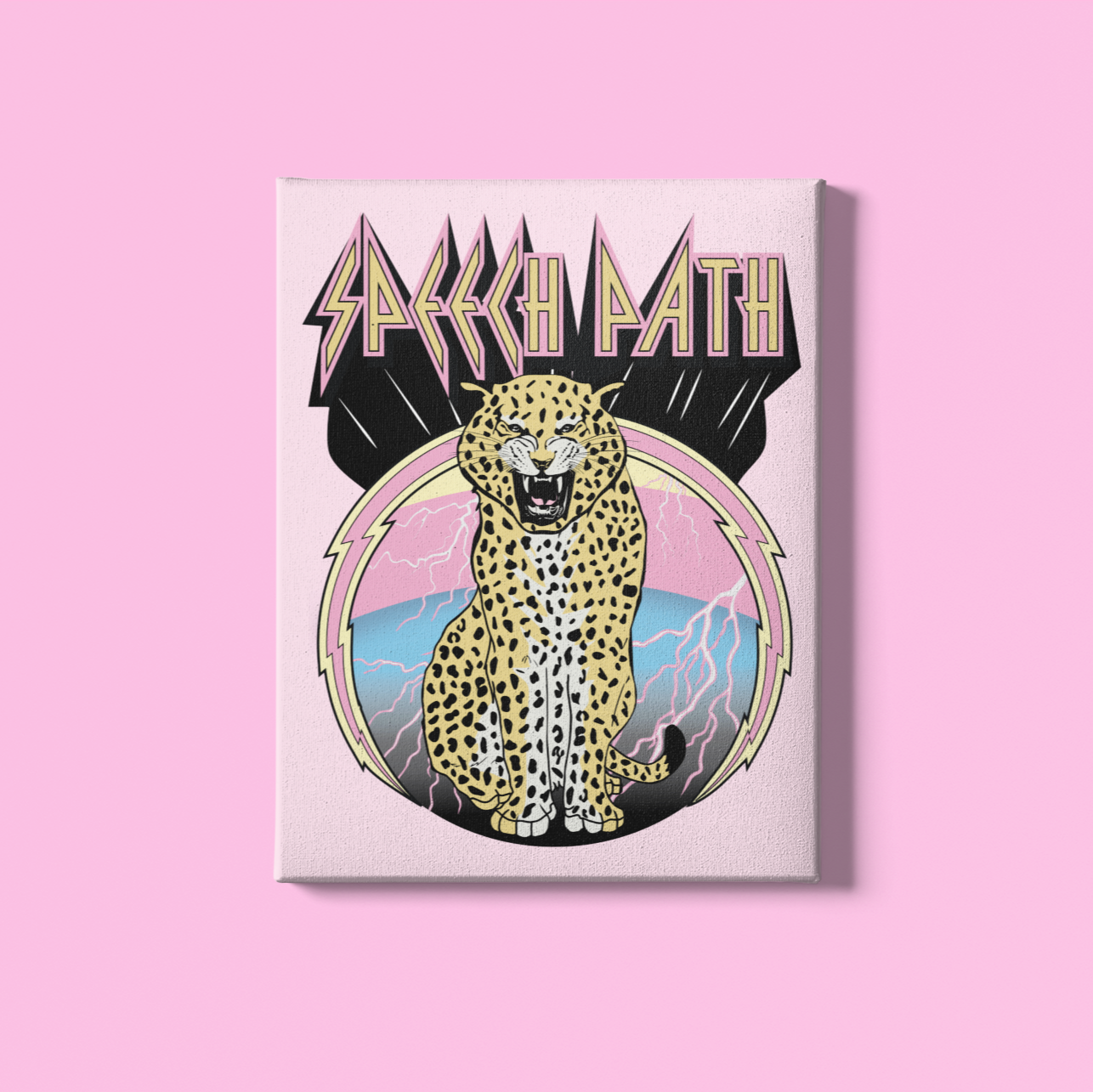 Rock Speech Path Leopard Digital Print
