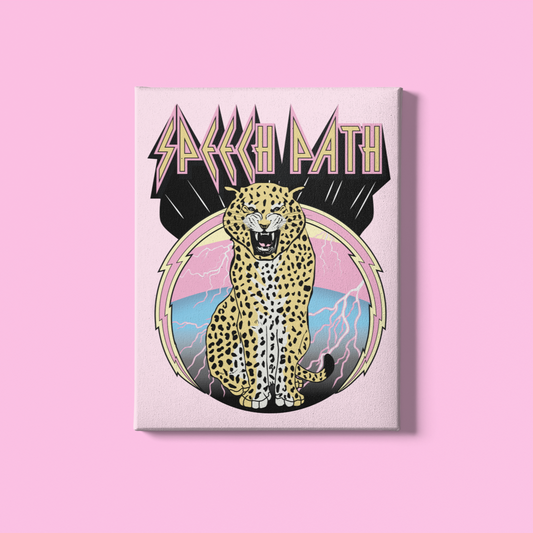 Rock Speech Path Leopard Digital Print
