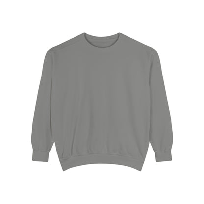 Custom Logo Comfort Colors Crewneck Sweatshirt | Left Chest & Back Print