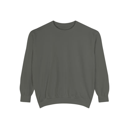 Custom Logo Comfort Colors Crewneck Sweatshirt | Left Chest & Back Print