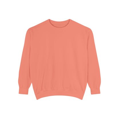 Custom Logo Comfort Colors Crewneck Sweatshirt | Left Chest & Back Print
