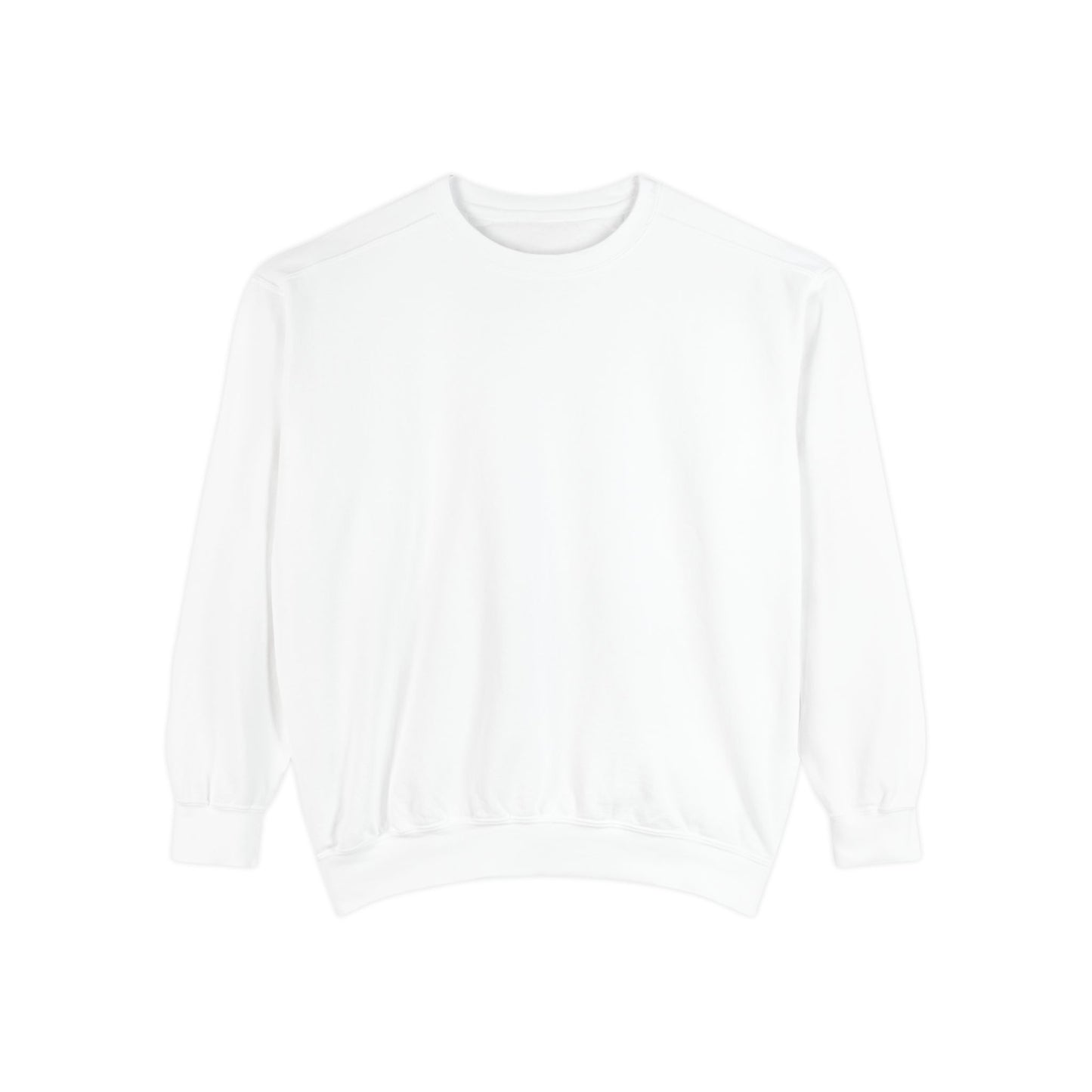 Custom Logo Comfort Colors Crewneck Sweatshirt | Left Chest & Back Print