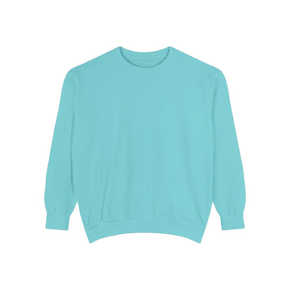 Custom Logo Comfort Colors Crewneck Sweatshirt | Left Chest & Back Print
