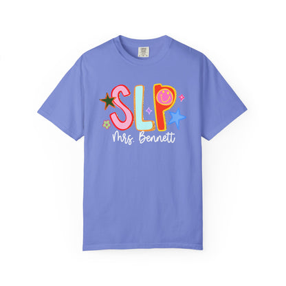Personalized Cool SLP Club Comfort Colors T-Shirt | Front and Back Print