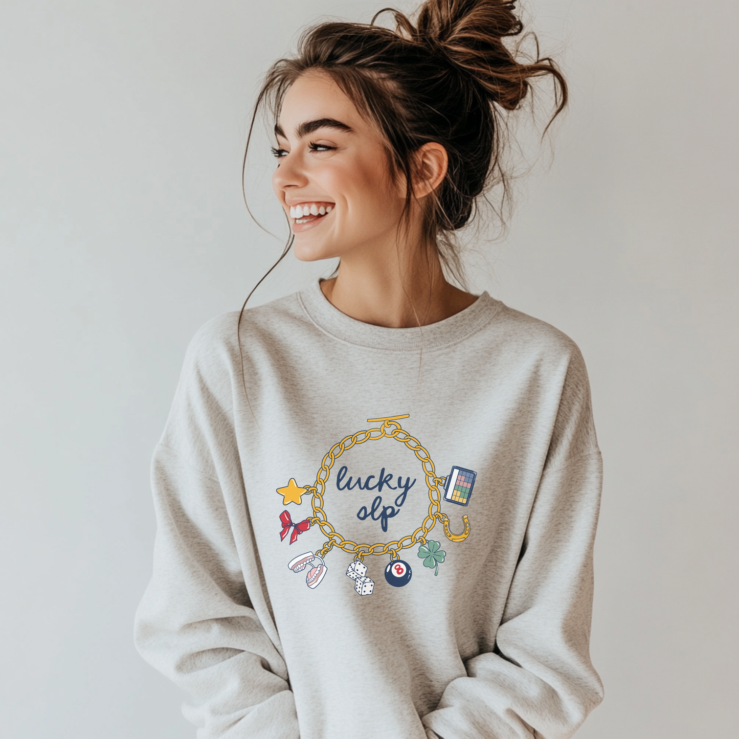 Lucky SLP Charm Bracelet Premium Crewneck Sweatshirt