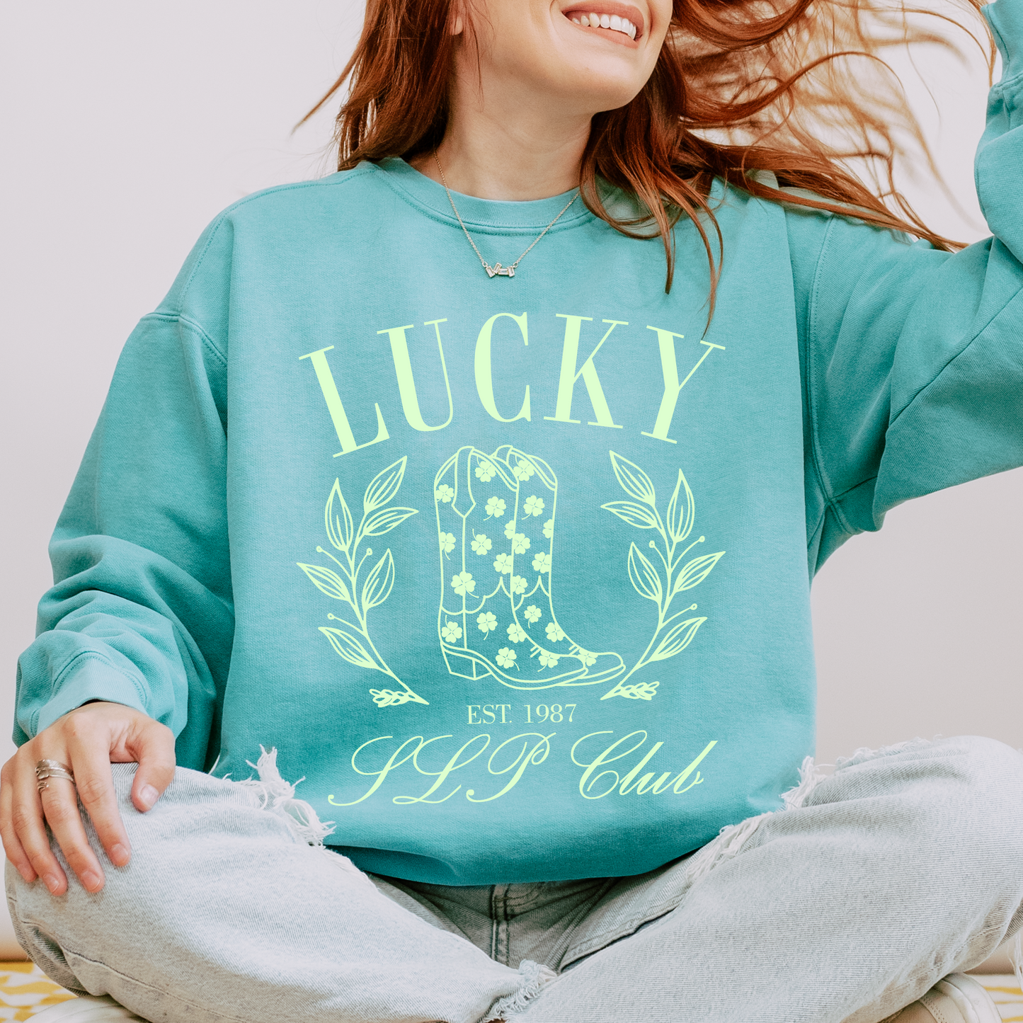 Lucky SLP Club Comfort Colors Sweatshirt